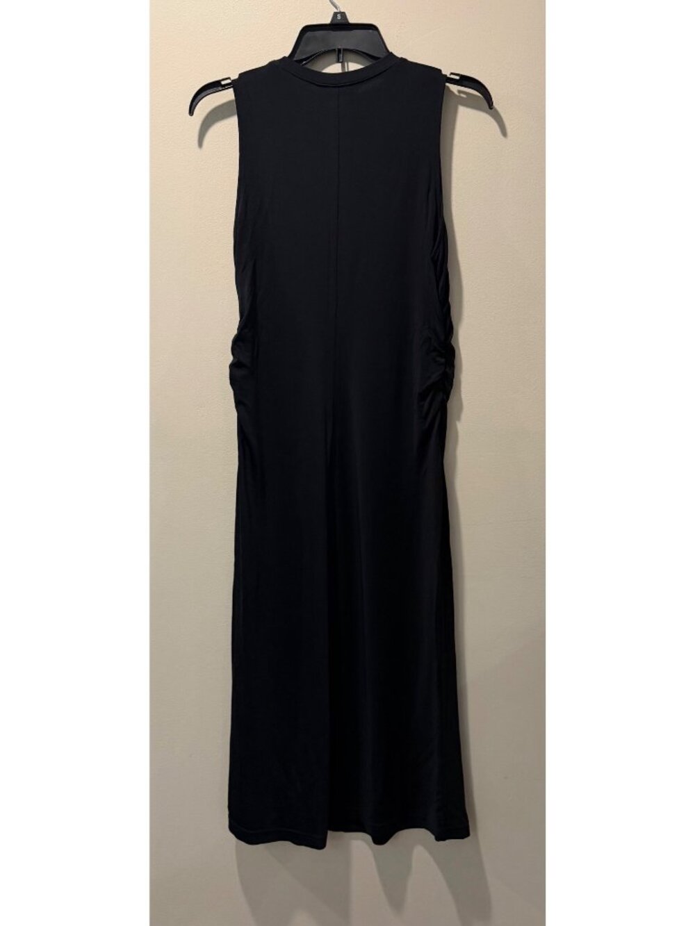 NWT Spanx Sleek Jersey Ruched Tank Dress Black Sz Small - Picture 3 of 9